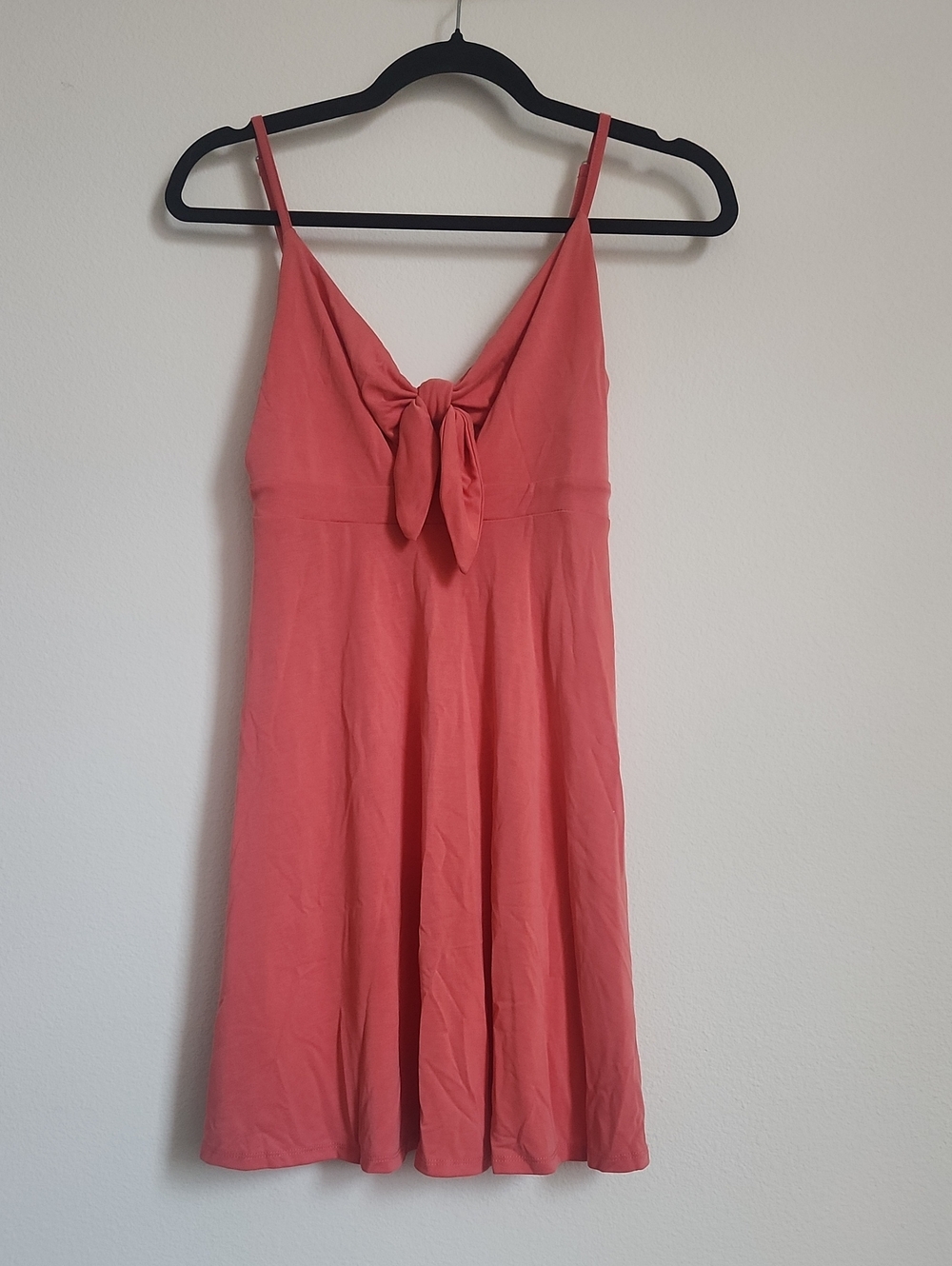 Forever 21 Coral Tie-Front Mini Dress